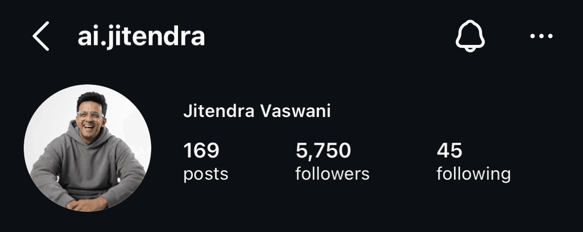 AI clone page profile growth screenshot